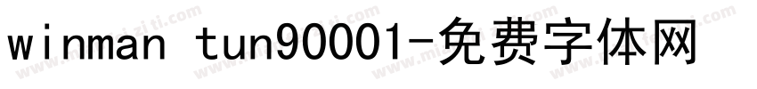 winman tun90001字体转换